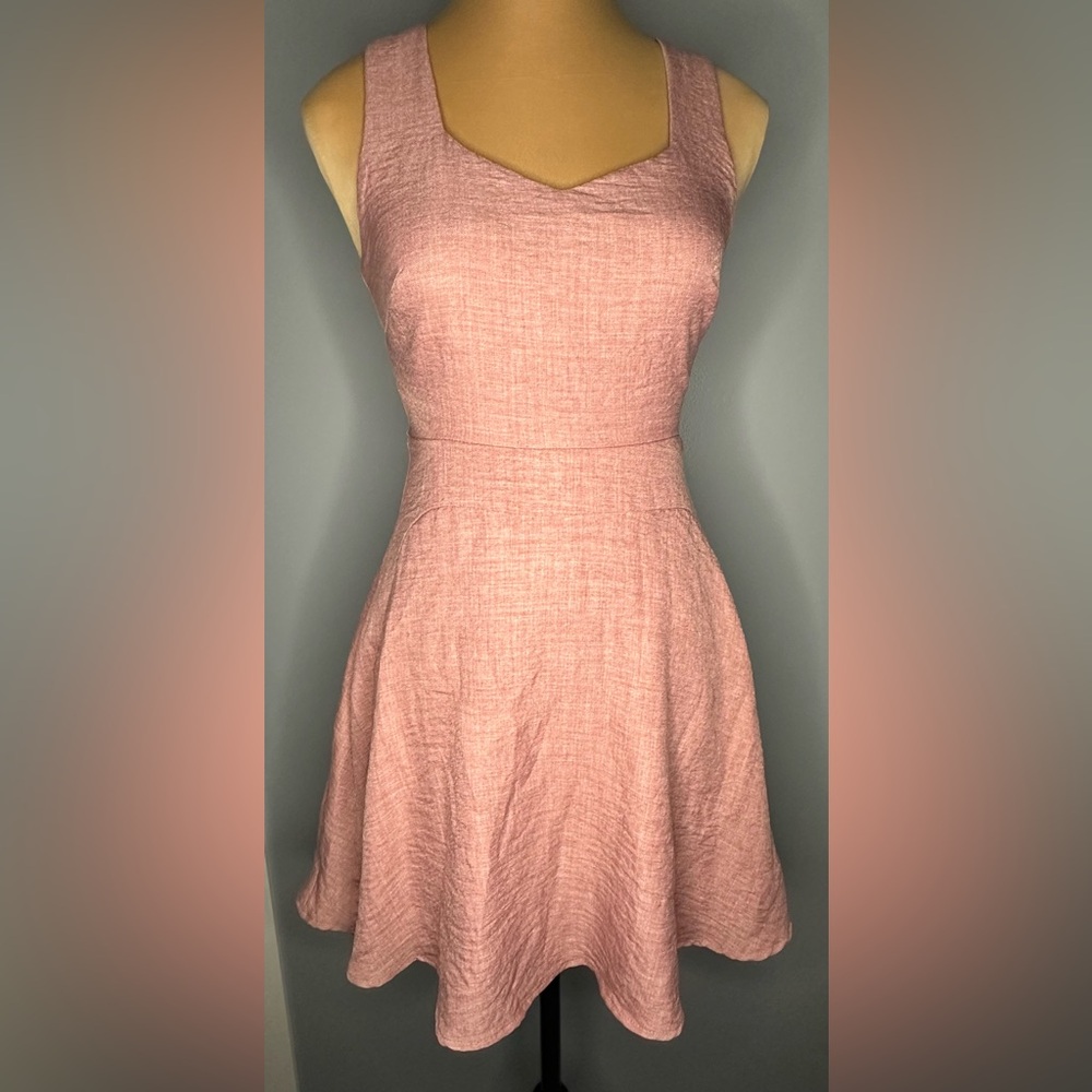 Altar'd State Pink Blush Sleeveless A-Line Dress